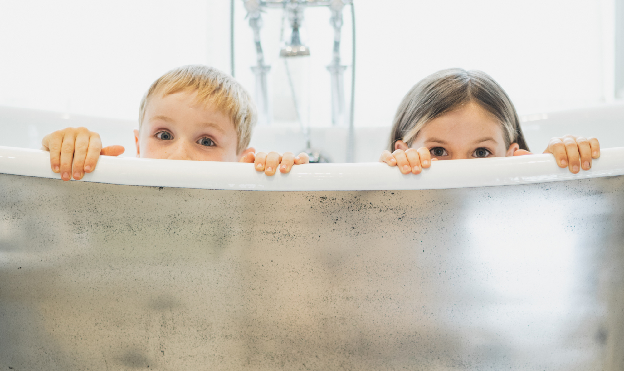 Kids in Bath Portrait