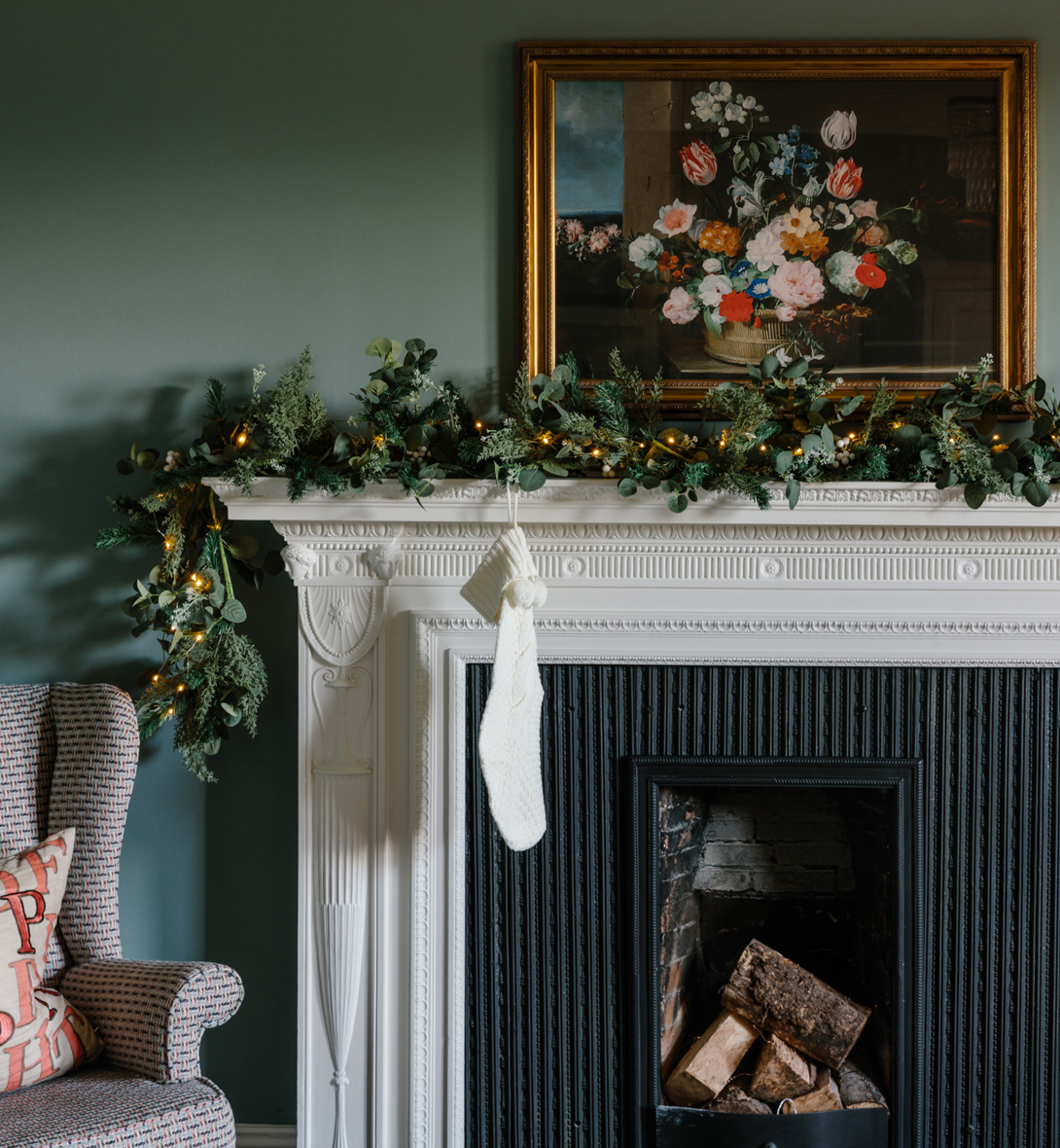 Fireplace with Stocking